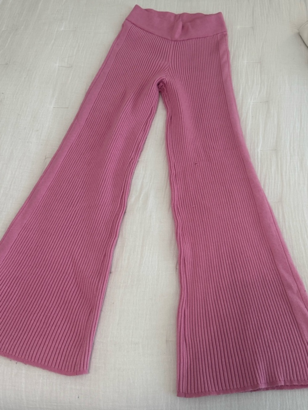 aerie Ribbed Flared Leggings - Rose Pink